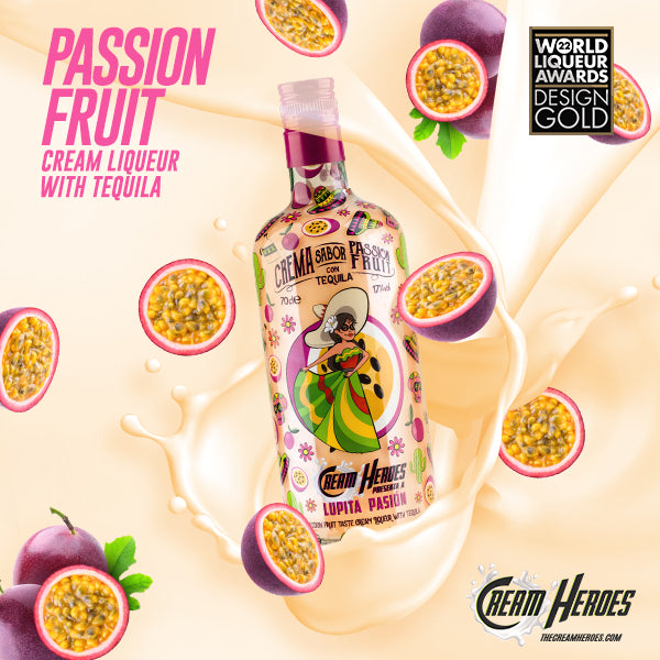 
                  
                    Lupita Pasión es la crema de fruta de la pasión con tequila campeona y primera exponente de su sabor en el ring de las cremas con tequila. 
                  
                