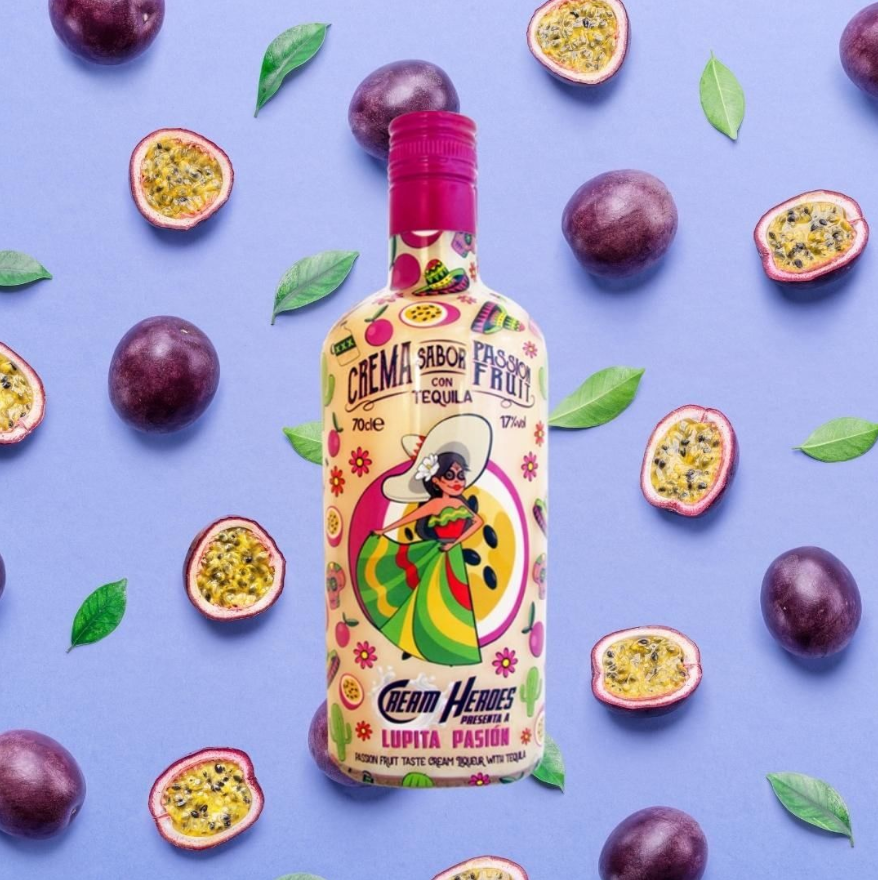 
                  
                    Lupita Pasión es el licor crema de tequila más afrodisiaco de los Cream Heroes dado a su intenso sabor a maracuyá. Para beber como chupito es la aportación mas exótica a la gama de los tequifresi.
                  
                